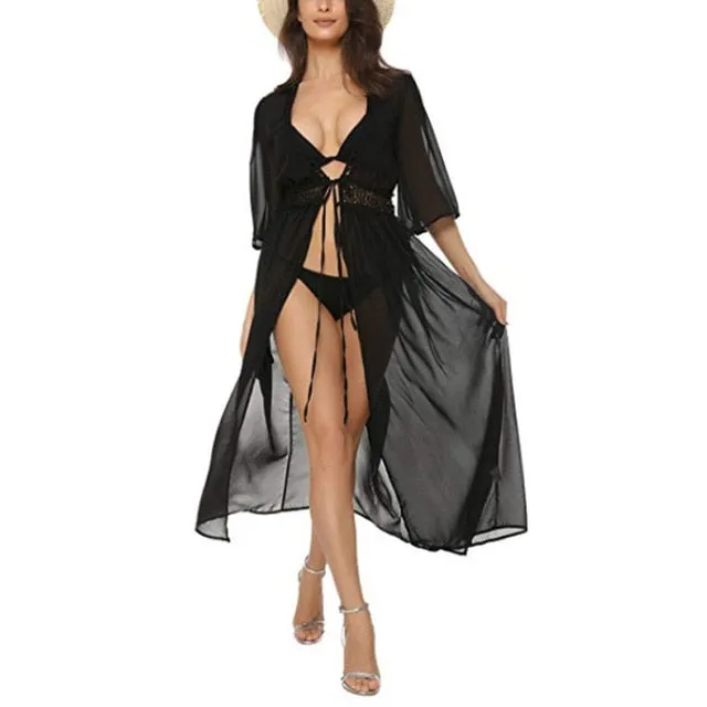 2021 Beach Long Maxi Dress Woman's Beach Cover Up Beachwear Size S - 3XL Plus Size