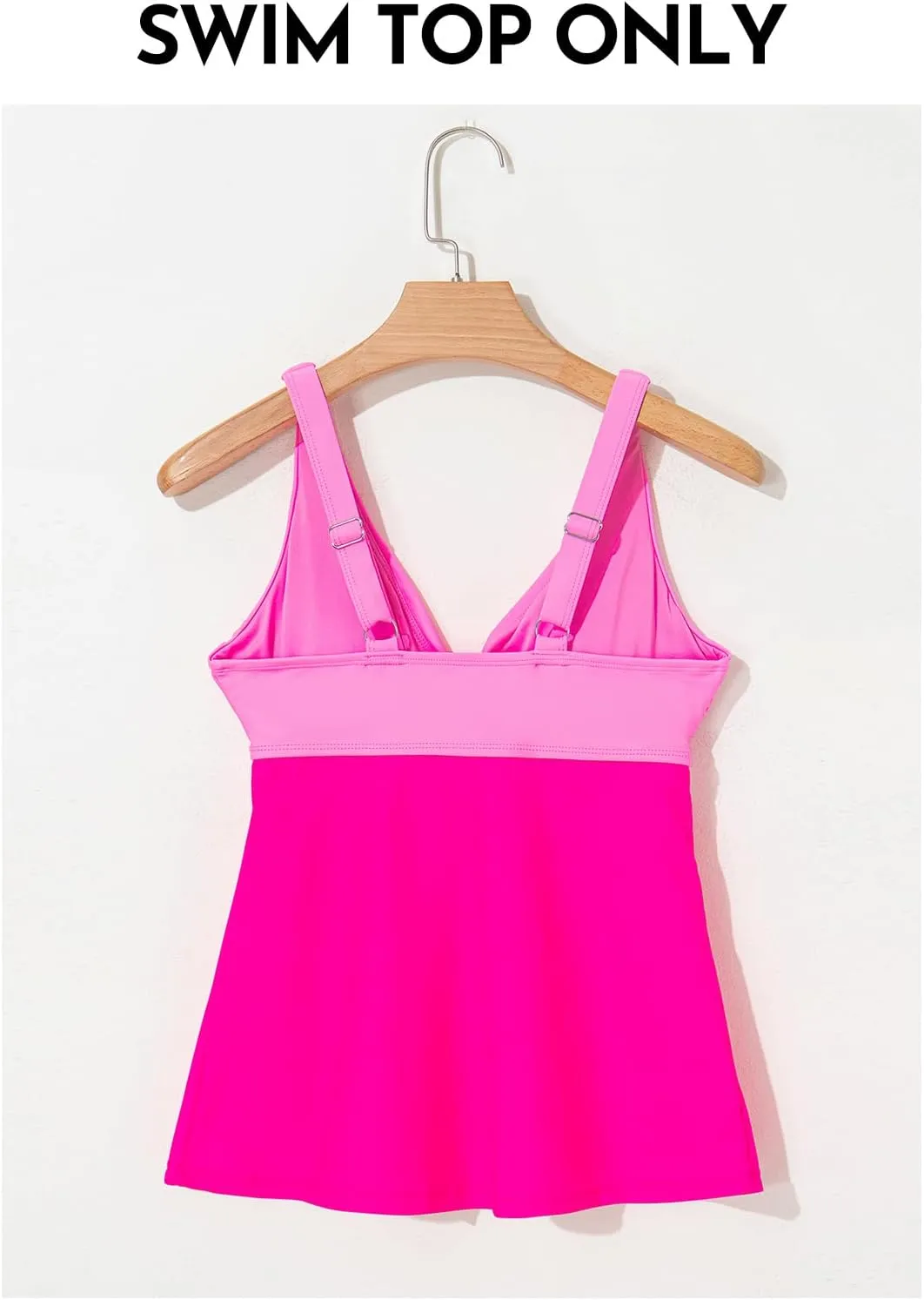 Aleumdr Tankini Tops for Women Swim Top Only Tummy Control Bathing Suit Twist Front Top No Bottom Slimming Swimwear