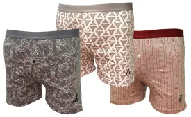 Assassin's Creed Repeat Pattern Cotton Boxer Shorts For Men | Set of 3