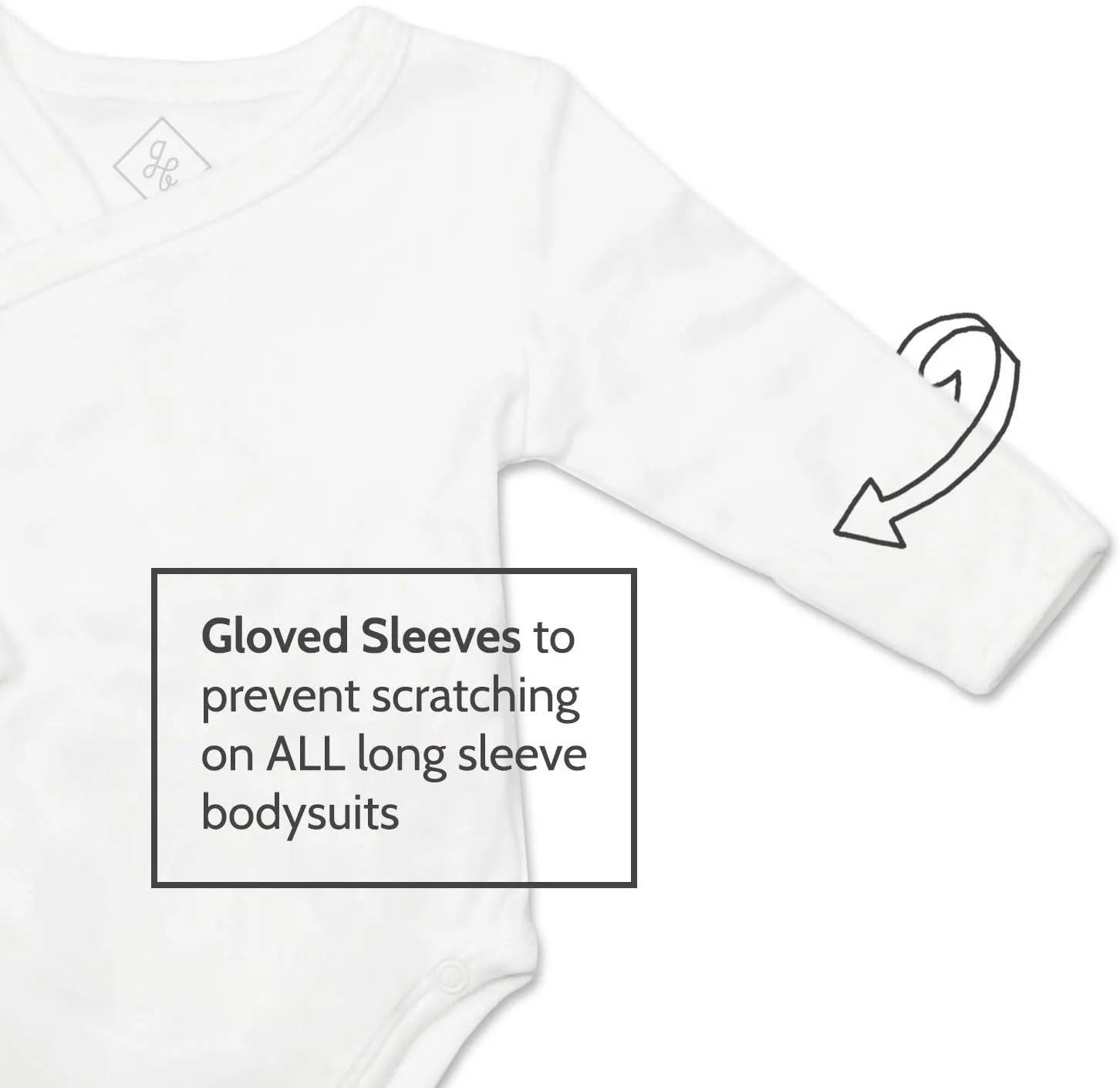 Baby Side Snap Bodysuit Set, 100% Cotton Boy Girl Unisex Kimono Onesie, 4 Pack
