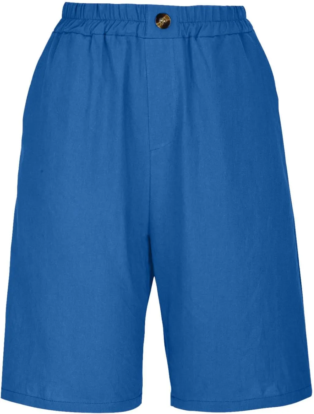 Bermuda Shorts for Women 2025 Casual Mid Rise Knee Length Wide Leg Comfy Long Linen Shorts with Pocket