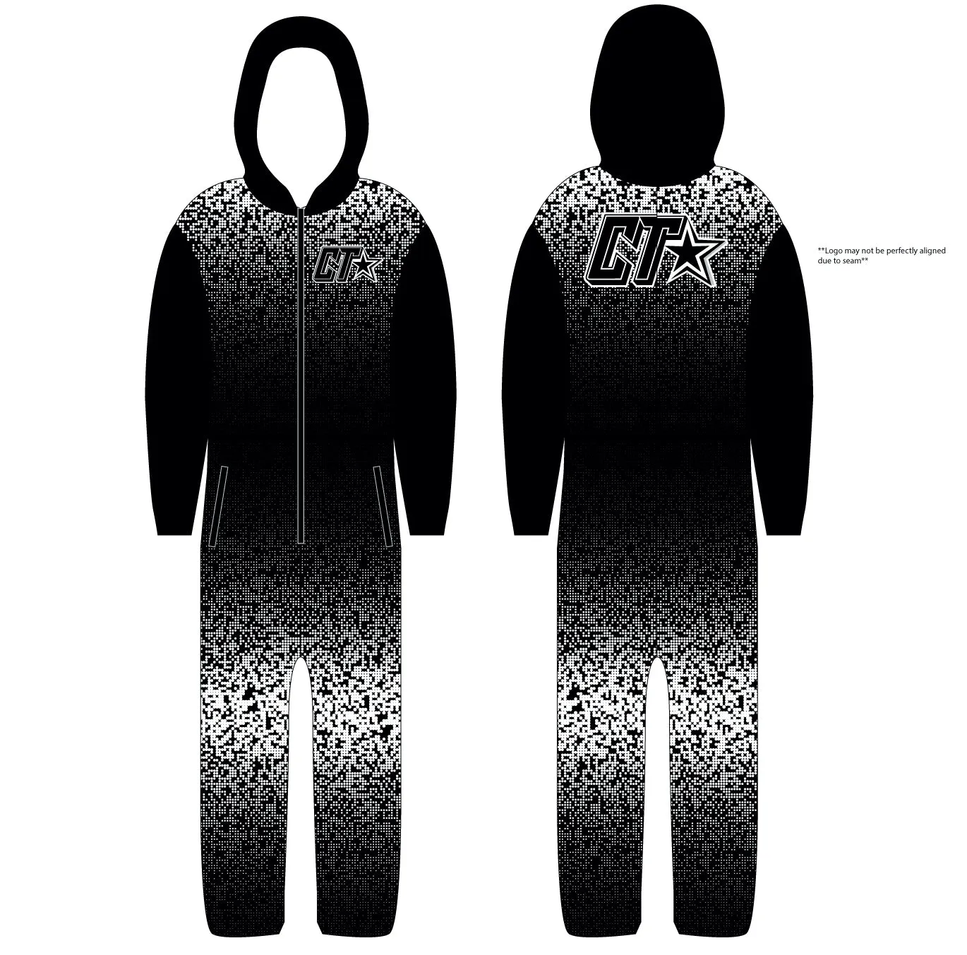 Cheer Trixx Pajama Onesie with Side Pockets