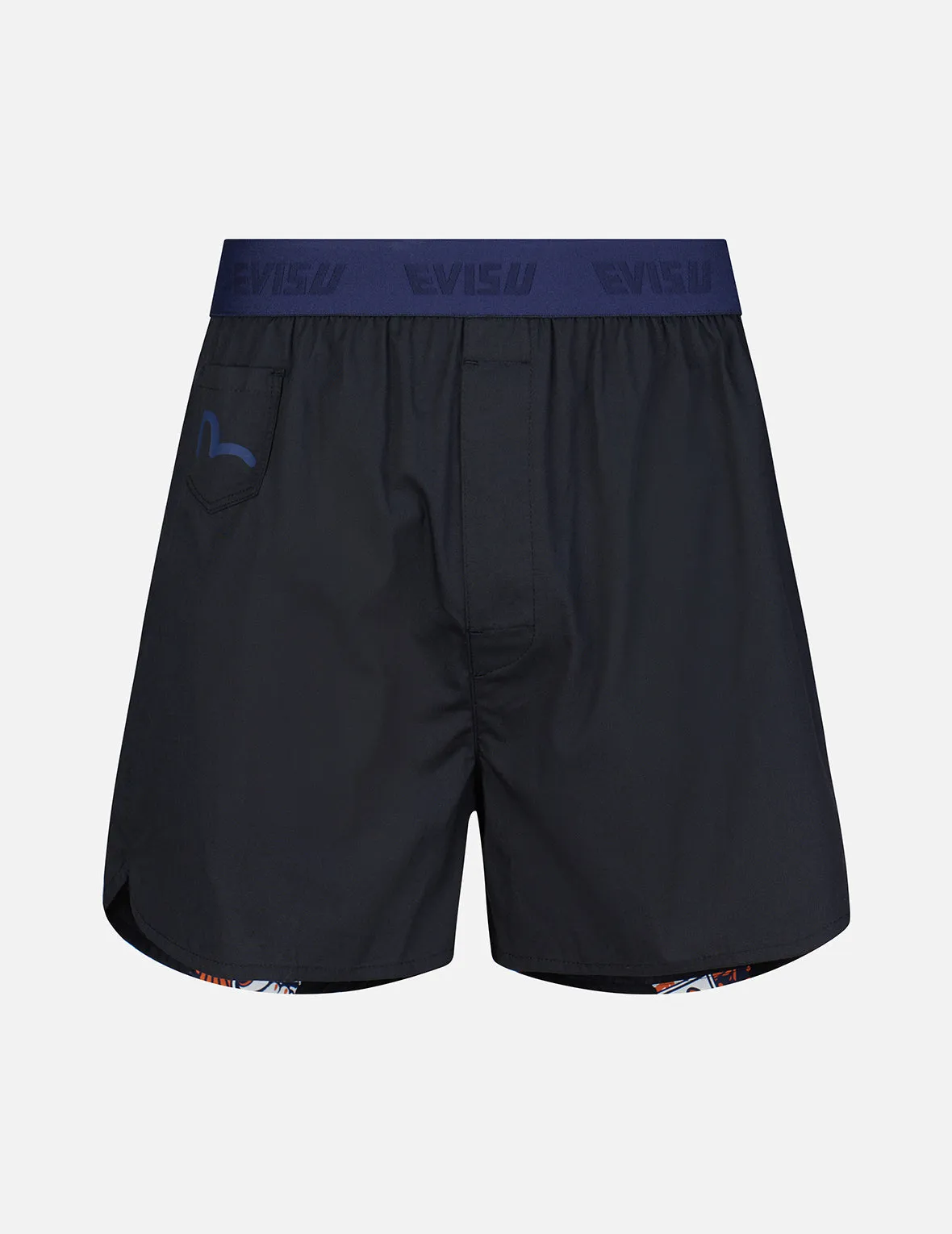 EVISU Squad “Hide-and-Seek” Pattern Daicock Print Boxer Shorts