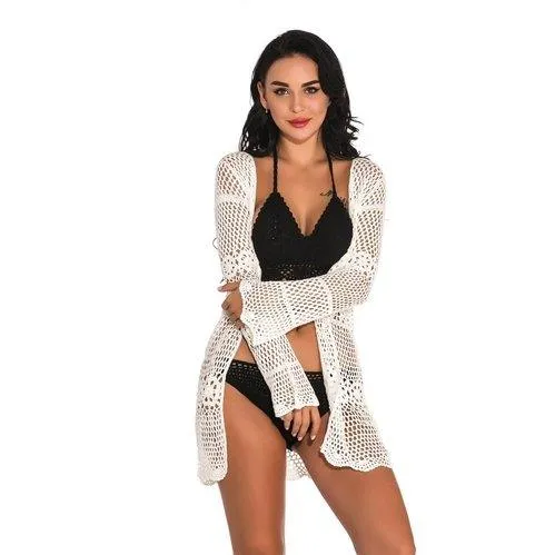 Floral Crochet Patchwork Bikini Coverup