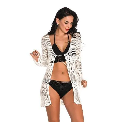 Floral Crochet Patchwork Bikini Coverup