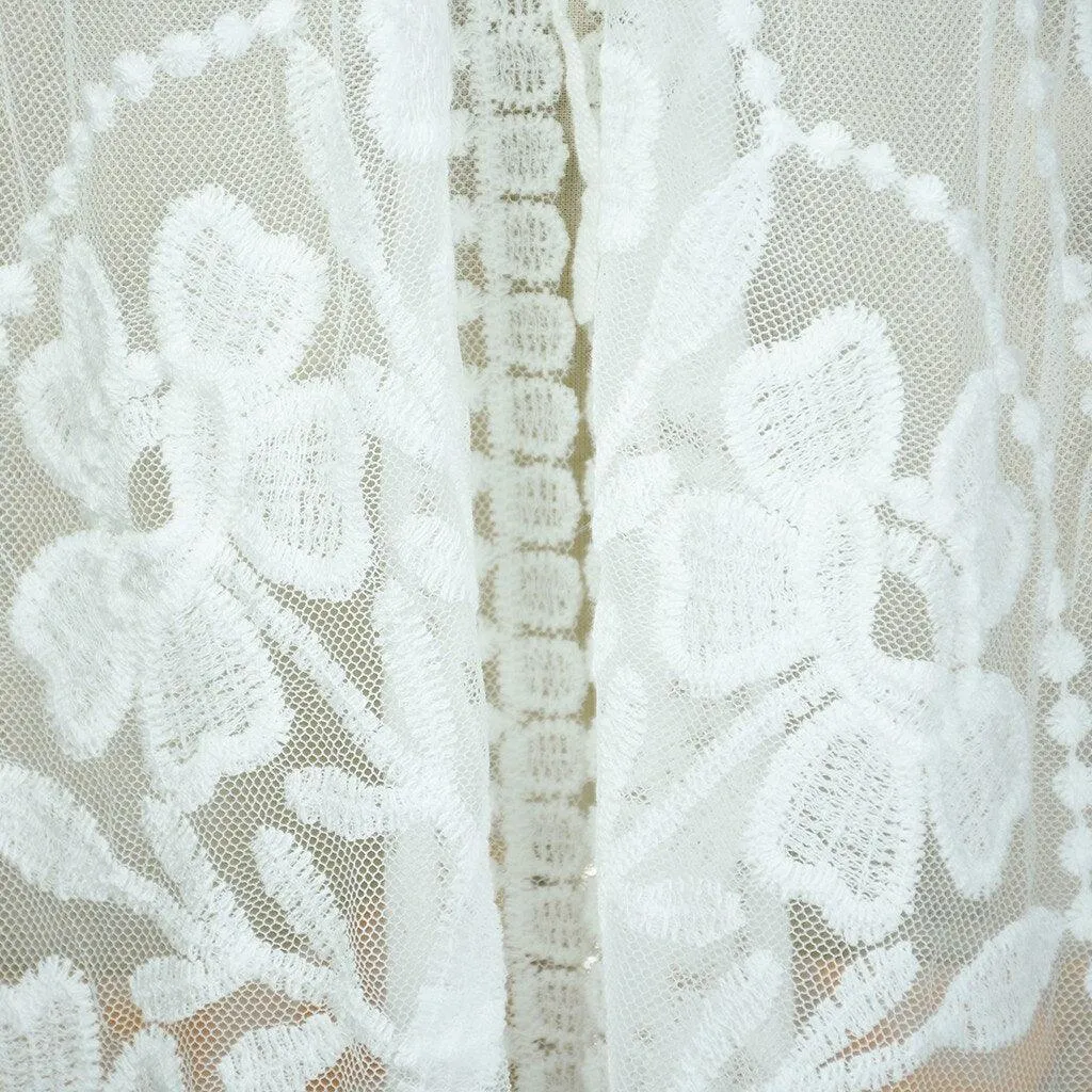 Floral Lace Patchwork Kimono Beach Cover Up