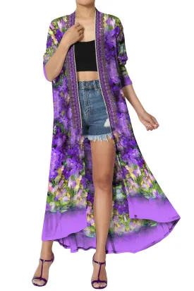 Floral Print Beach Cover up