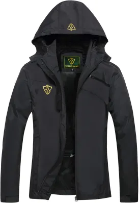 GIISAM Women's Waterproof Rain Jacket,Lightweight Windproof Full Zip Women's Packable Fall Raincoat Windbreaker with Hood