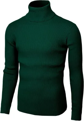 H2H Mens Slim Fit Turtleneck Pullover Sweaters Basic Tops Knitted Thermal