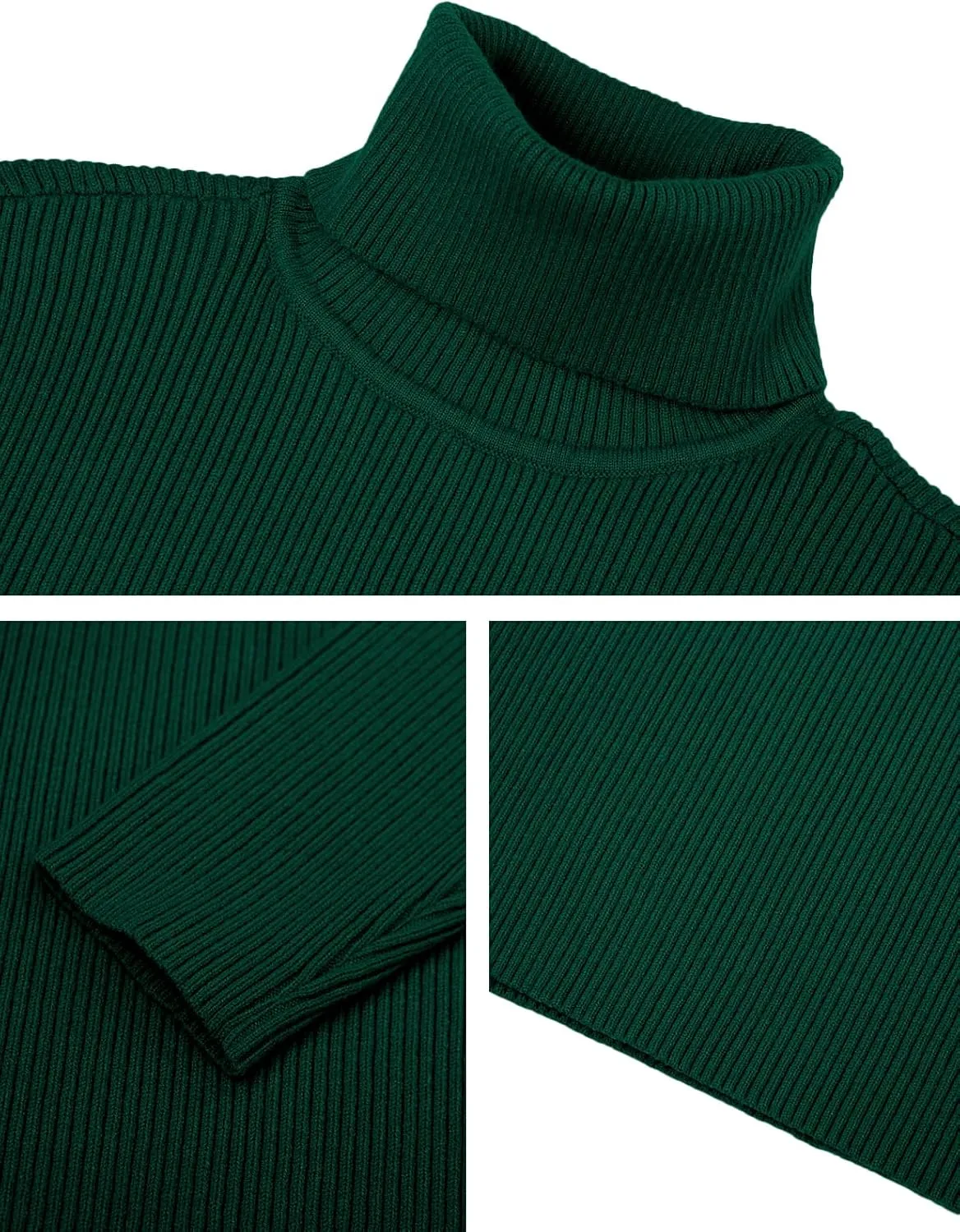 H2H Mens Slim Fit Turtleneck Pullover Sweaters Basic Tops Knitted Thermal