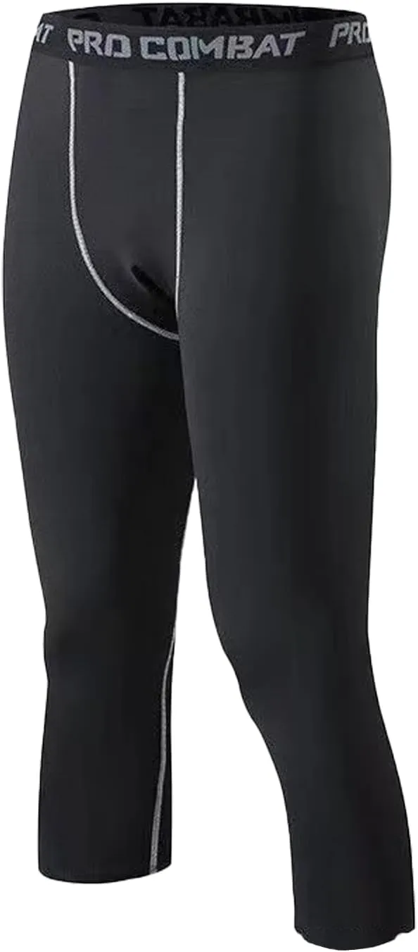Men??s Compression Pants Athletic Leggings Running Tights Workout Base Layer Underwear for Basketball Sports Gym Soccer