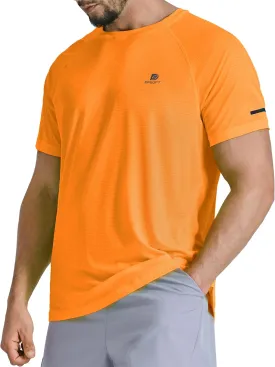 Men's Summer Short Sleeve Shirts Quick Dry Workout Lightweight T-Shirts Gym Running Swim Athletic Shirt