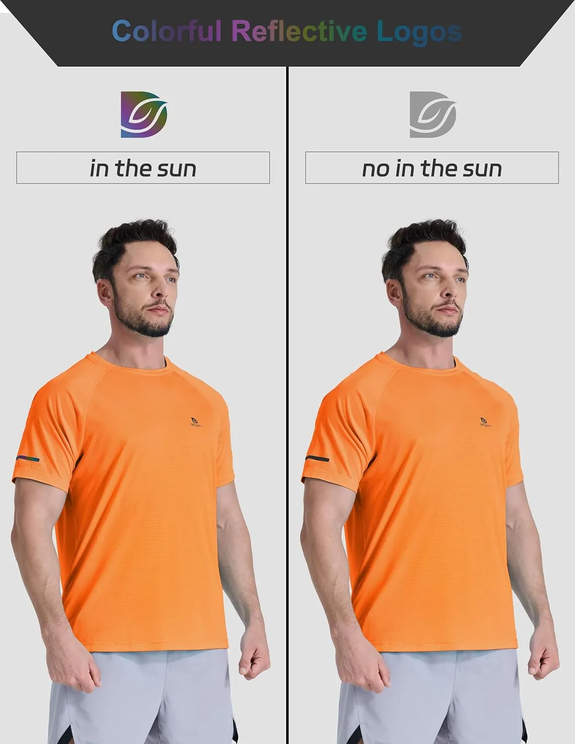 Men's Summer Short Sleeve Shirts Quick Dry Workout Lightweight T-Shirts Gym Running Swim Athletic Shirt