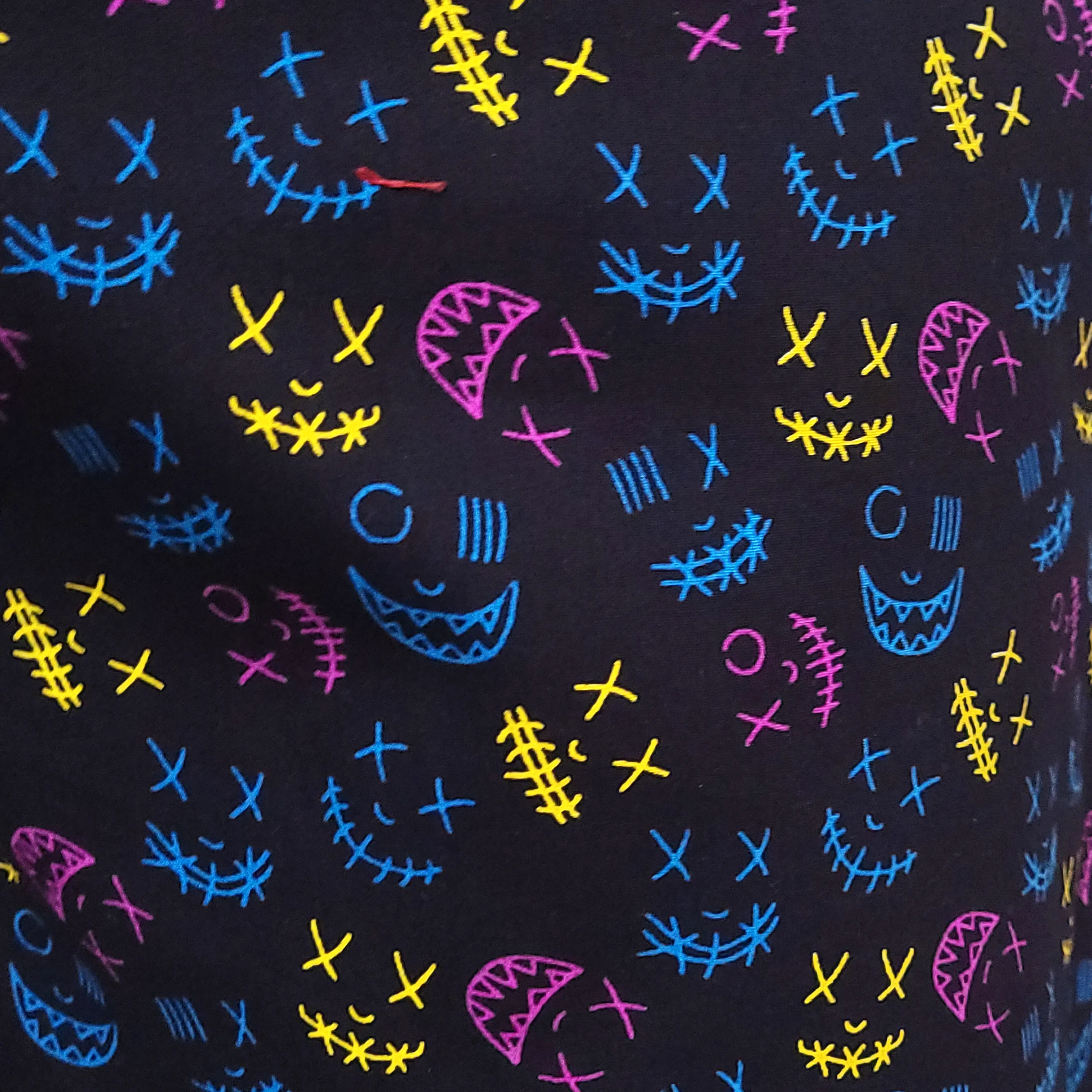 Navy Colorful Faces Printed Cotton Boxer Shorts For Men