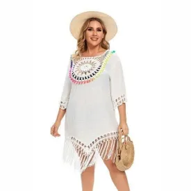 Plus Size Crochet Swimsuit Beach Coverup