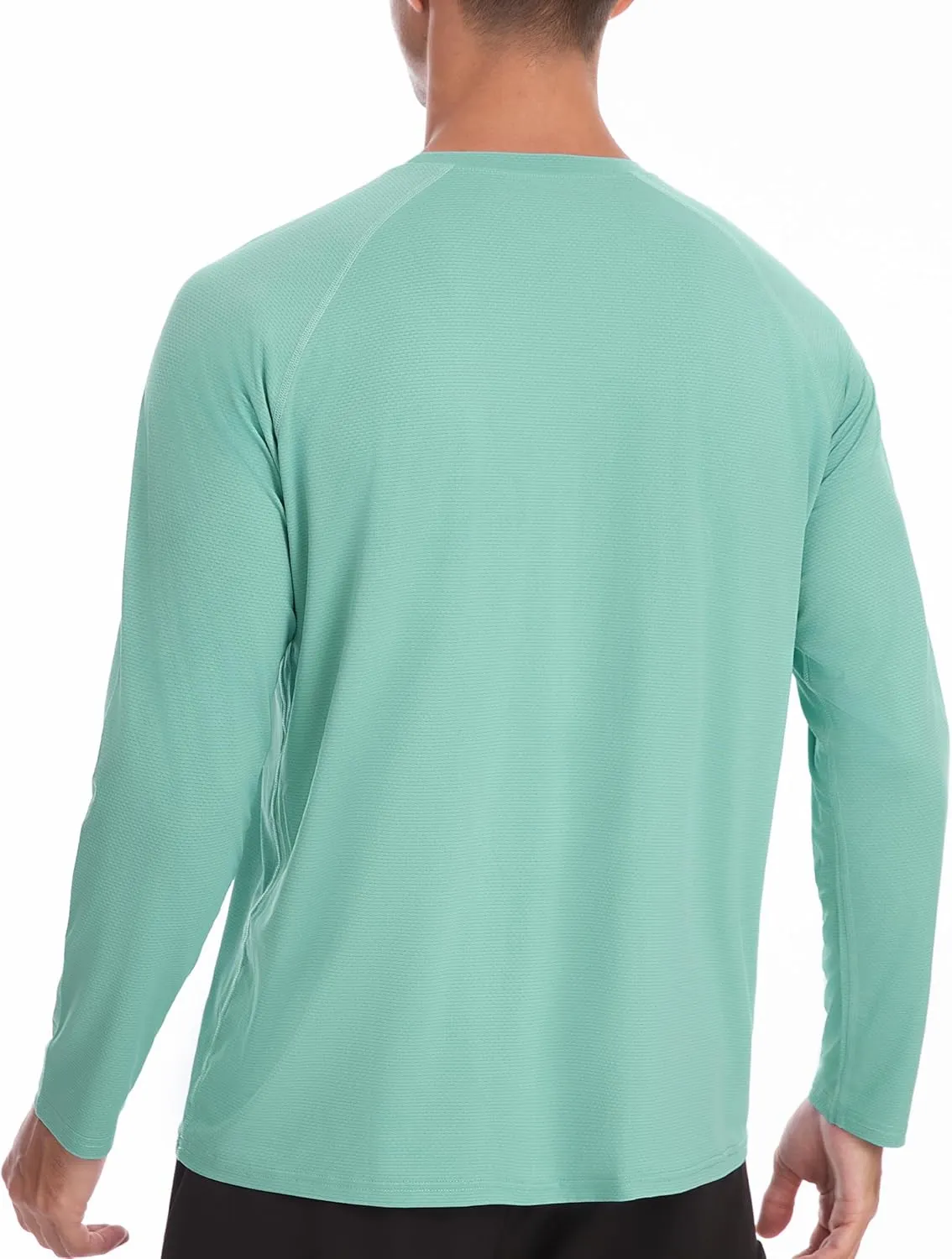 Roadbox Men's UPF 50  Rash Guard Long Sleeve, Cool Dry UV Sun Protection Water T-Shirts, Lightweight Fishing Hiking Shirts