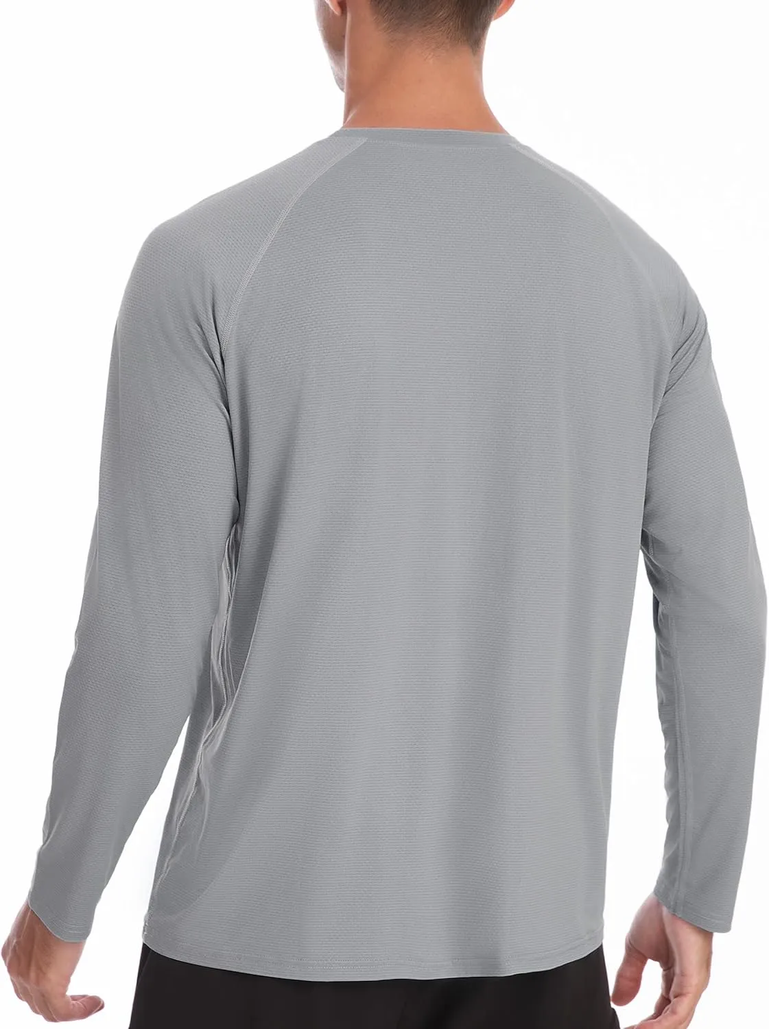 Roadbox Men's UPF 50  Rash Guard Long Sleeve, Cool Dry UV Sun Protection Water T-Shirts, Lightweight Fishing Hiking Shirts