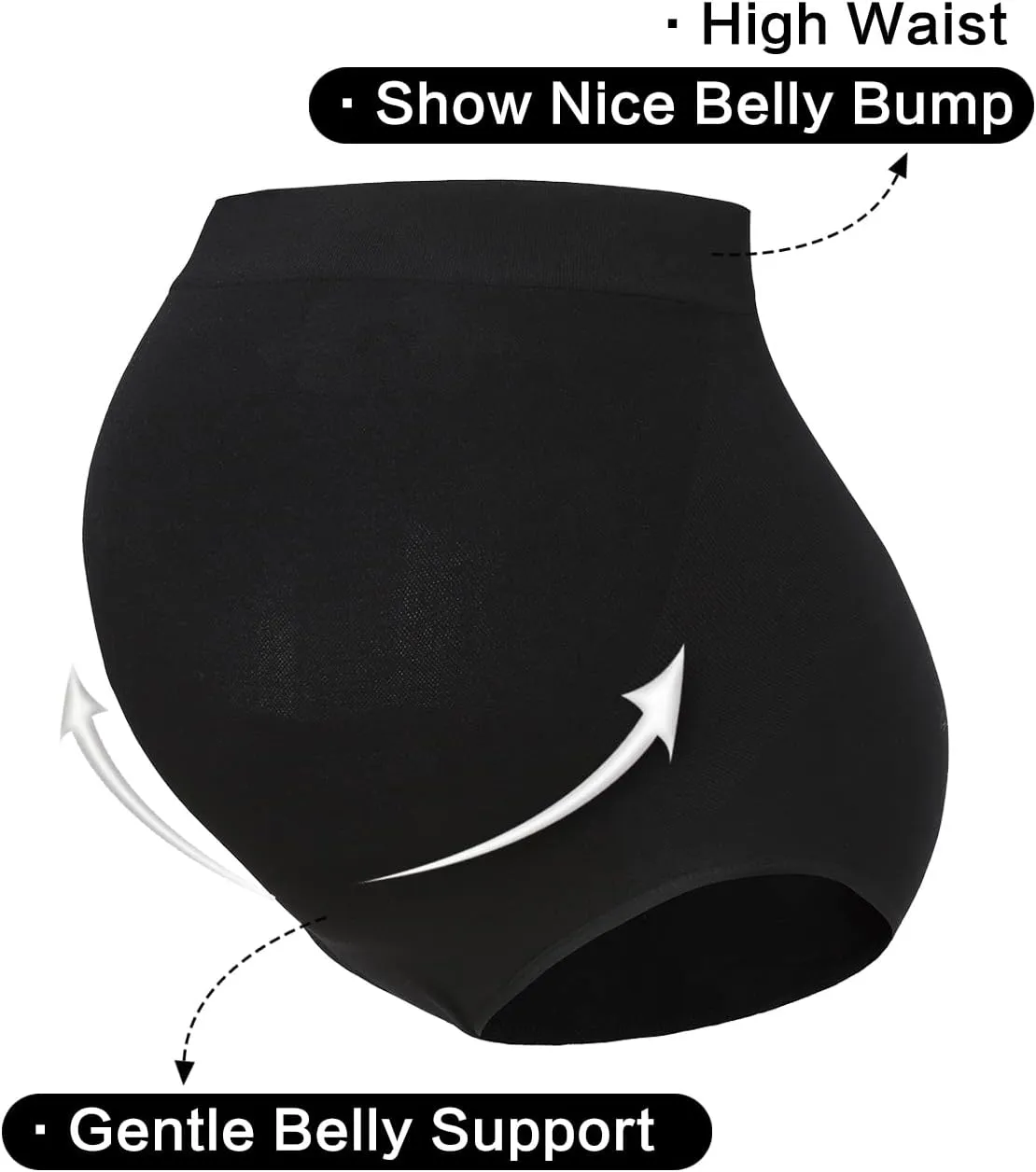 Seamless Maternity Shapewear, Belly Support Panties for Dresses and Pants, High Waisted Pregnancy Underwear, S-XXXL
