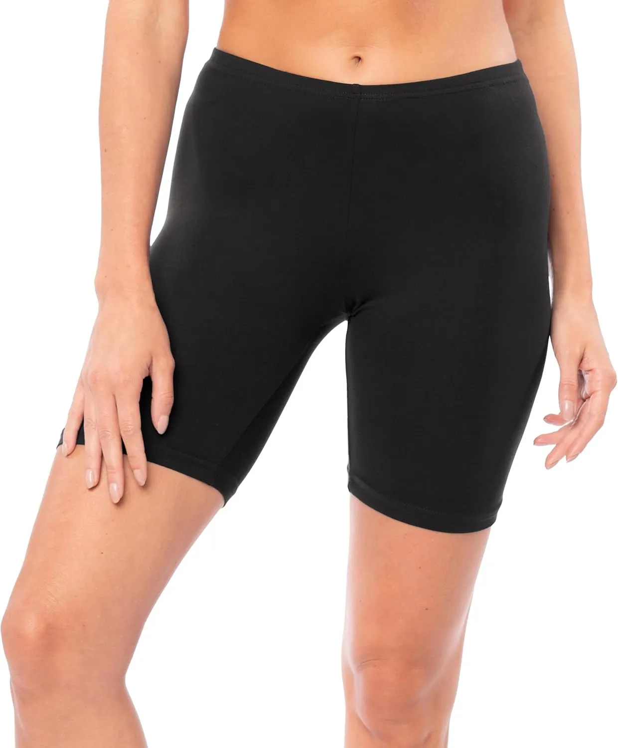 Sexy Basics Womens 12 Pack Cotton Stretch Boyshort Bike Shorts | Yoga, Slip-Short, Boxer-Briefs