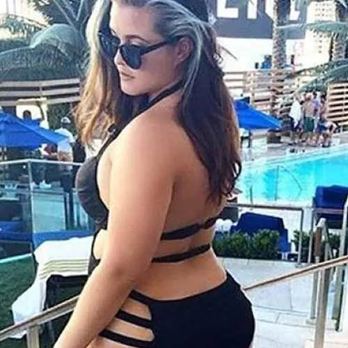 Sexy Pure Black Plus Size Bandage Slim Monokini Backless Women Swimsuit Swimwear