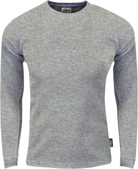 Shaka Wear Mens Knit Sweater - Heavyweight Waffle Thermal T Shirt Long Sleeve Crewneck Knitted Top Regular Big Size XS-5XL