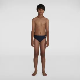 Speedo Boys Logo 6.5cm Brief - True Navy/Orange