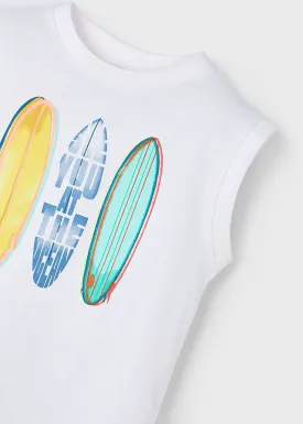 SS25 Mayoral Boys Surf Board Casual Vest and Shorts Set