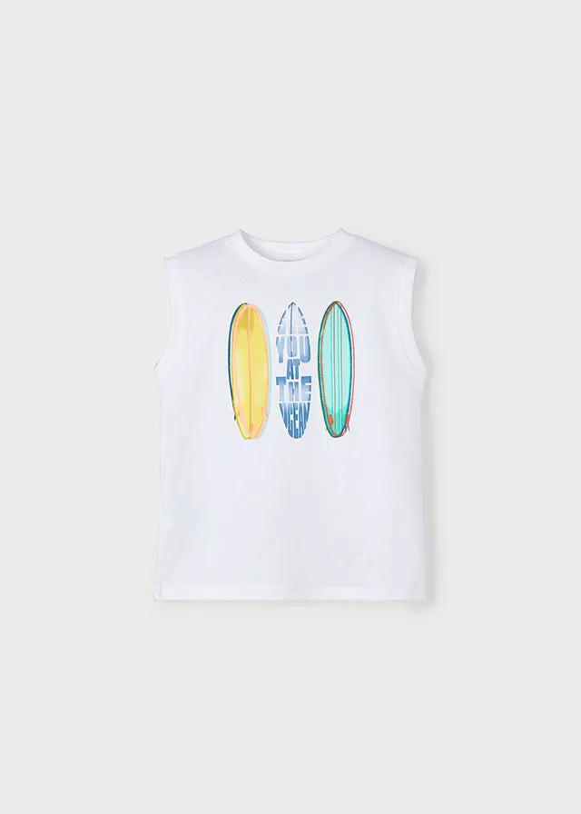 SS25 Mayoral Boys Surf Board Casual Vest and Shorts Set