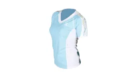Tilos Women's 6oz Anti-UV Short Sleeve Rash Guard V-Neck,