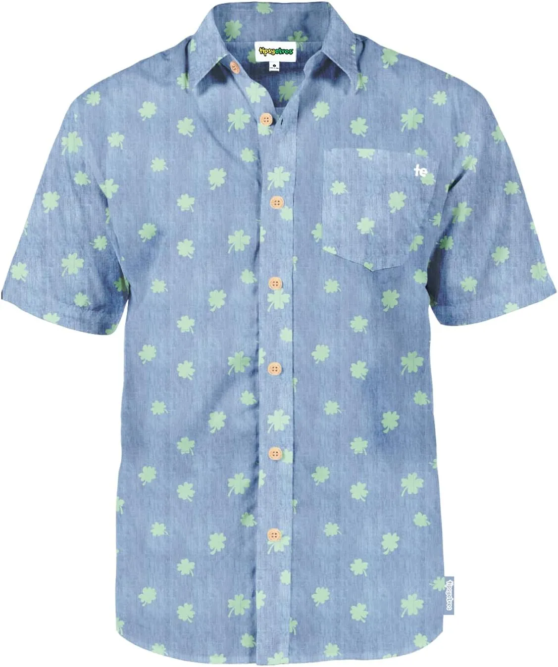 Tipsy Elves Button Down Shirts for Men - Valentines Day, Mardi Gras and St Patricks Day Mens Button Ups