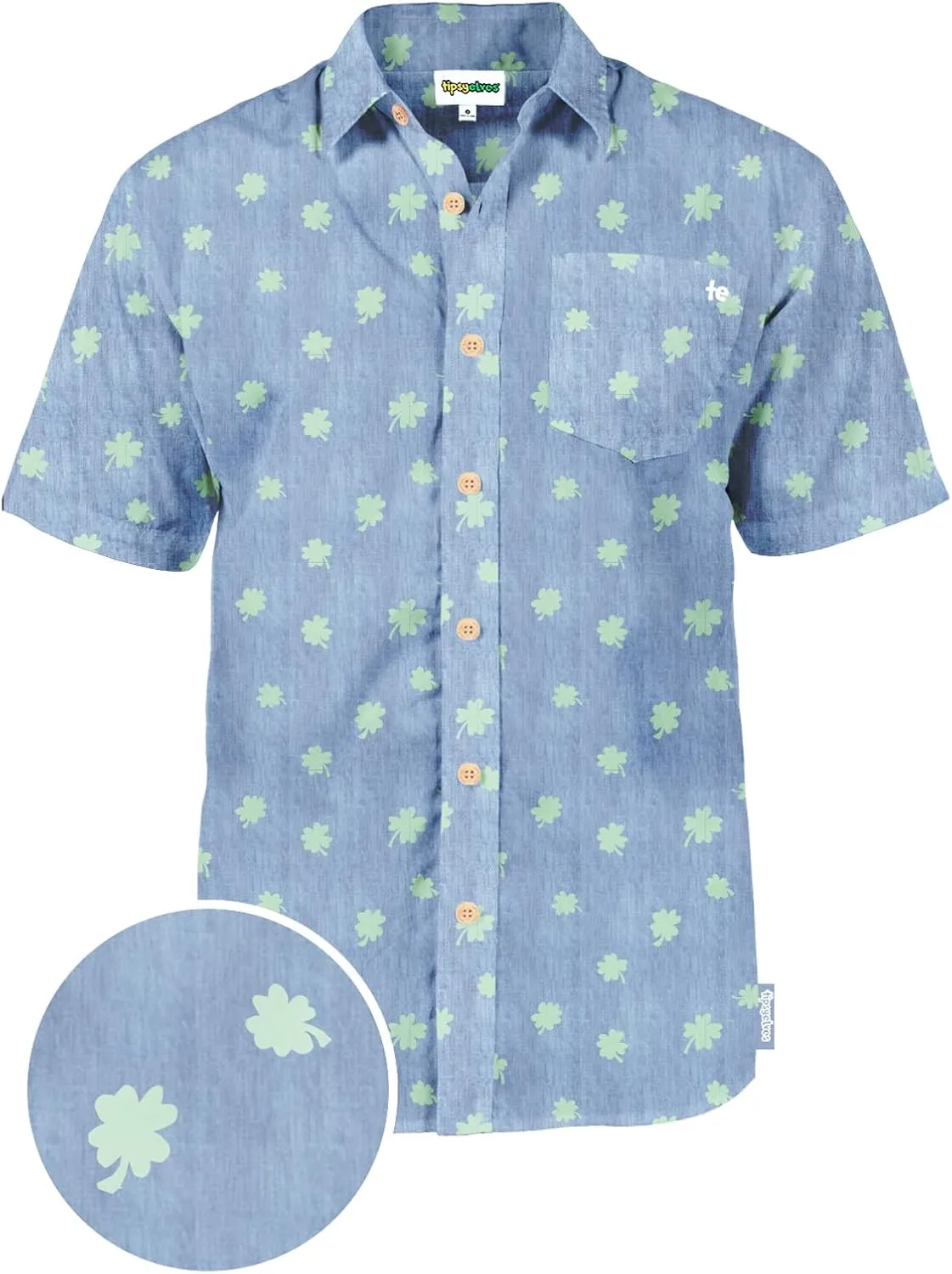 Tipsy Elves Button Down Shirts for Men - Valentines Day, Mardi Gras and St Patricks Day Mens Button Ups
