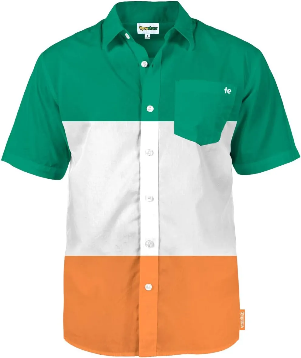 Tipsy Elves Button Down Shirts for Men - Valentines Day, Mardi Gras and St Patricks Day Mens Button Ups