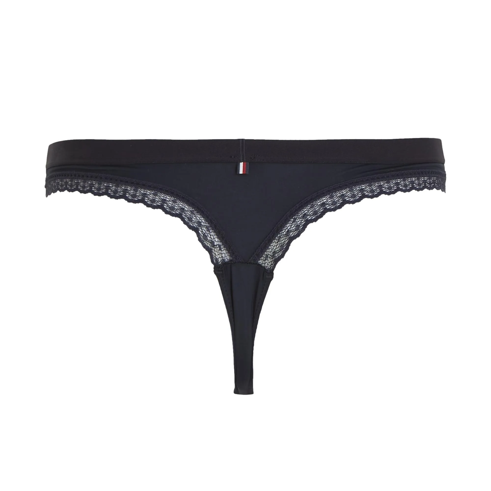 Tommy Hilfiger Logo Lace Trim Thong - Desert Sky
