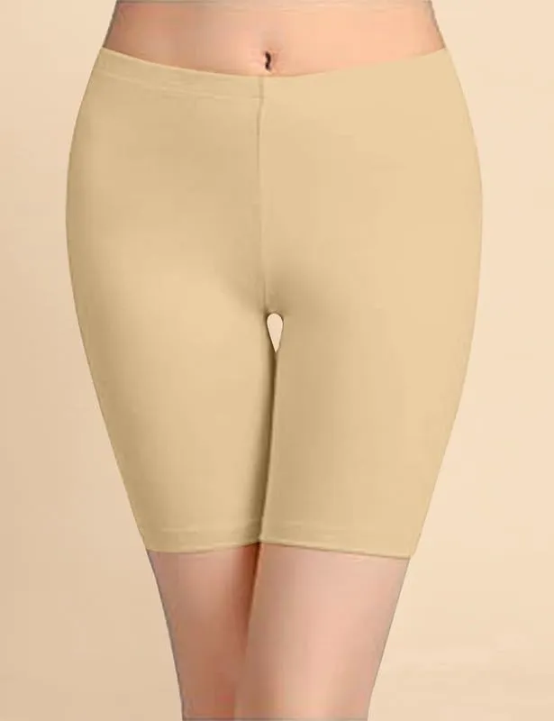 TRENDMALLS Women's High Coverage Super Combed Cotton Elastane Stretch Mid Waist Cycling Shorts