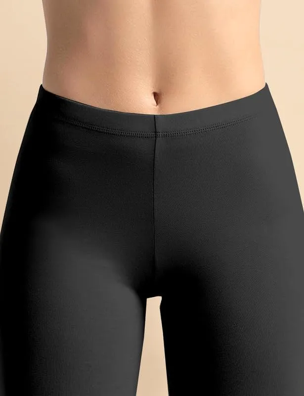 TRENDMALLS Women's High Coverage Super Combed Cotton Elastane Stretch Mid Waist Cycling Shorts