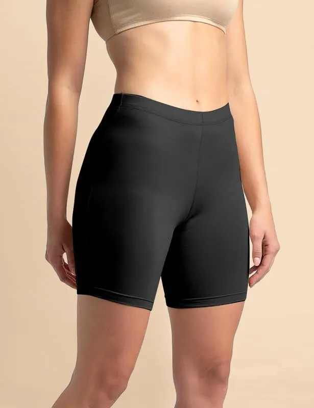 TRENDMALLS Women's High Coverage Super Combed Cotton Elastane Stretch Mid Waist Cycling Shorts